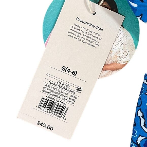 NWT RHODE Blue Zinnia One Piece Swimsuit, Size S - Picture 10 of 12